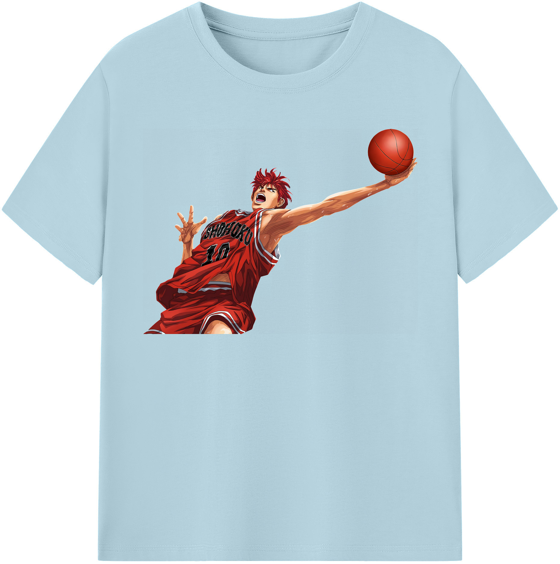 SLAM DUNK／スラムダンク 綿100％半袖Tシャツ（フロントプリント）